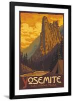 Sentinel, Yosemite National Park, California-Lantern Press-Framed Art Print