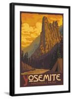 Sentinel, Yosemite National Park, California-Lantern Press-Framed Art Print