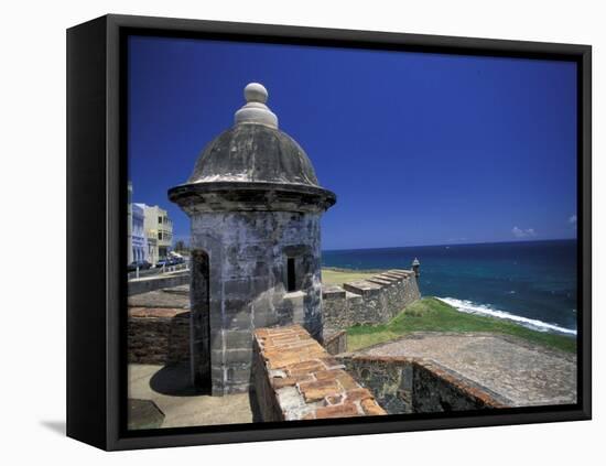 Sentry Box at San Cristobal Fort, El Morro, San Juan, Puerto Rico-Michele Molinari-Framed Stretched Canvas