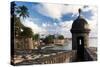 Sentry Box, Old San Juan, Puerto Rico-George Oze-Stretched Canvas