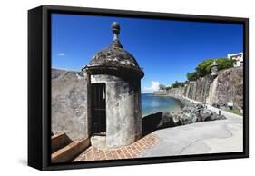 Sentry Post, Old San Juan, Puerto Rico-George Oze-Framed Stretched Canvas