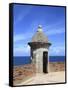 Sentry, San Cristobal Fort, UNESCO World Heritage Site, San Juan, Puerto Rico, USA-Wendy Connett-Framed Stretched Canvas