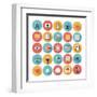 SEO and Web Icons Set-bloomua-Framed Art Print