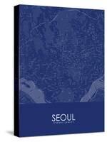 Seoul, Korea, Republic of Blue Map-null-Stretched Canvas