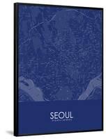 Seoul, Korea, Republic of Blue Map-null-Framed Poster