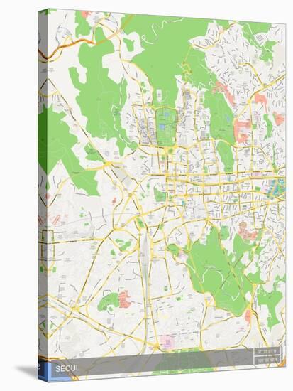 Seoul, Korea, Republic of Map-null-Stretched Canvas