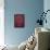 Seoul, Korea, Republic of Red Map-null-Framed Stretched Canvas displayed on a wall