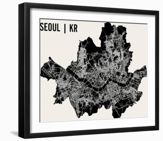 Seoul Map Art Print-null-Framed Art Print