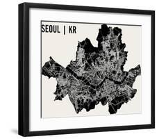 Seoul Map Art Print-null-Framed Art Print