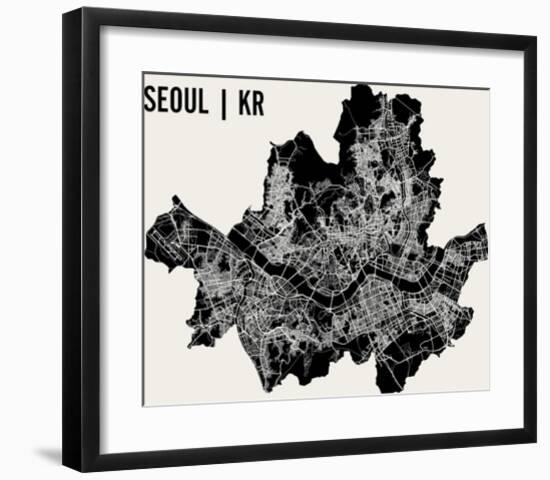 Seoul Map Art Print-null-Framed Art Print