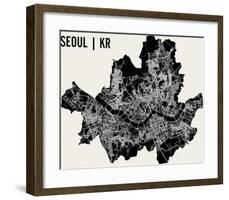 Seoul Map Art Print-null-Framed Art Print