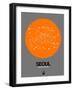 Seoul Orange Subway Map-NaxArt-Framed Art Print