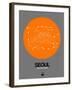 Seoul Orange Subway Map-NaxArt-Framed Art Print