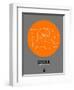 Seoul Orange Subway Map-NaxArt-Framed Art Print