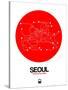 Seoul Red Subway Map-NaxArt-Stretched Canvas