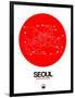 Seoul Red Subway Map-NaxArt-Framed Art Print