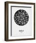 Seoul Street Map Black on White-NaxArt-Framed Art Print