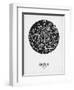 Seoul Street Map Black on White-NaxArt-Framed Art Print