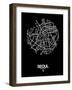 Seoul Street Map Black-NaxArt-Framed Art Print