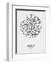 Seoul Street Map White-NaxArt-Framed Art Print