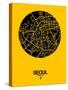 Seoul Street Map Yellow-NaxArt-Stretched Canvas