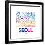 Seoul Watercolor Street Map-NaxArt-Framed Art Print