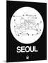 Seoul White Subway Map-NaxArt-Mounted Art Print