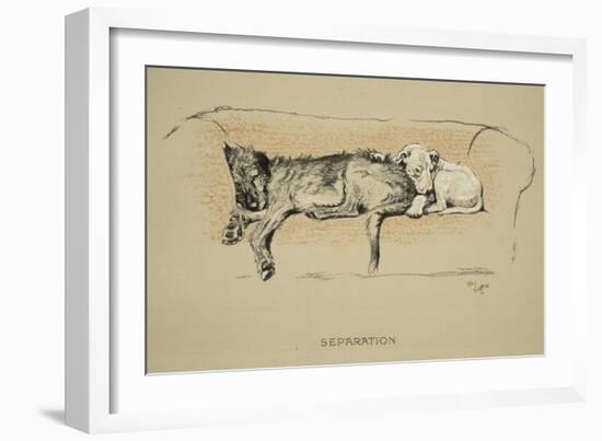 Separation, 1930, 1st Edition of Sleeping Partners-Cecil Aldin-Framed Giclee Print