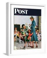 "Separation Anxiety," Saturday Evening Post Cover, September 11, 1948-George Hughes-Framed Giclee Print