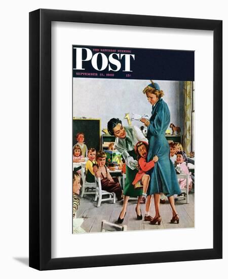 "Separation Anxiety," Saturday Evening Post Cover, September 11, 1948-George Hughes-Framed Giclee Print