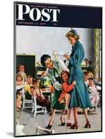"Separation Anxiety," Saturday Evening Post Cover, September 11, 1948-George Hughes-Mounted Giclee Print