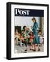 "Separation Anxiety," Saturday Evening Post Cover, September 11, 1948-George Hughes-Framed Premium Giclee Print