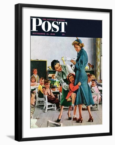 "Separation Anxiety," Saturday Evening Post Cover, September 11, 1948-George Hughes-Framed Giclee Print