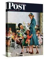 "Separation Anxiety," Saturday Evening Post Cover, September 11, 1948-George Hughes-Stretched Canvas