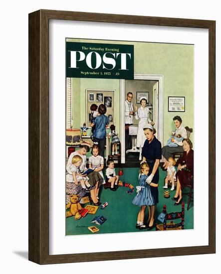 "Separation Anxiety" Saturday Evening Post Cover, September 3, 1955-Stevan Dohanos-Framed Giclee Print