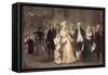 Séparation de Louis XVI et de sa famille. La nuit du 20 septembre 1792.-Charles Benazech-Framed Stretched Canvas