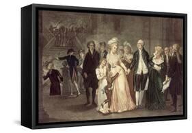 Séparation de Louis XVI et de sa famille. La nuit du 20 septembre 1792.-Charles Benazech-Framed Stretched Canvas