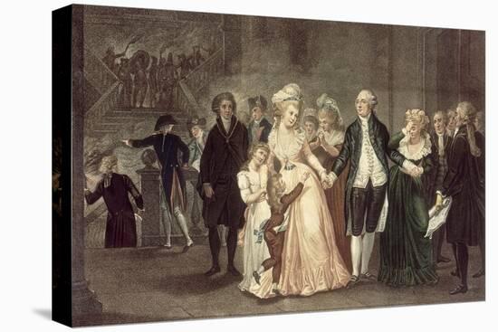 Séparation de Louis XVI et de sa famille. La nuit du 20 septembre 1792.-Charles Benazech-Stretched Canvas