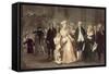 Séparation de Louis XVI et de sa famille. La nuit du 20 septembre 1792.-Charles Benazech-Framed Stretched Canvas