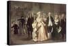 Séparation de Louis XVI et de sa famille. La nuit du 20 septembre 1792.-Charles Benazech-Stretched Canvas