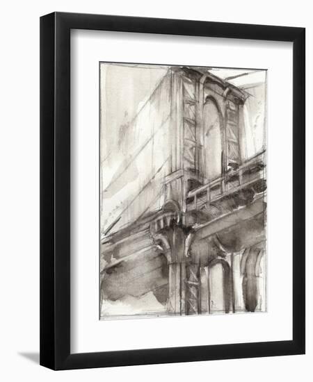 Sepia Bridge Study I-Ethan Harper-Framed Art Print