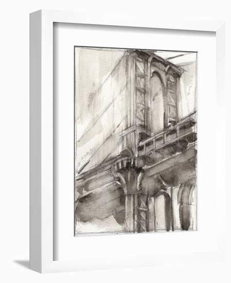 Sepia Bridge Study I-Ethan Harper-Framed Art Print