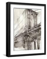 Sepia Bridge Study I-Ethan Harper-Framed Art Print