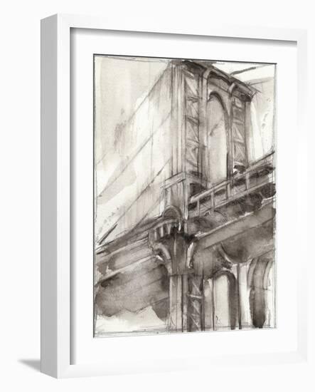 Sepia Bridge Study I-Ethan Harper-Framed Art Print