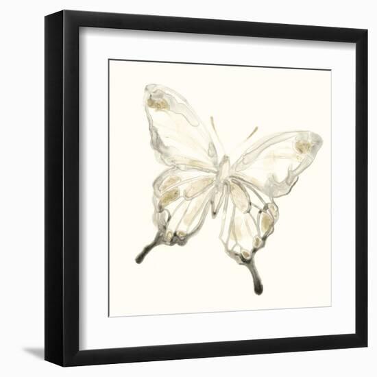 Sepia Butterfly Impressions IV-June Erica Vess-Framed Art Print