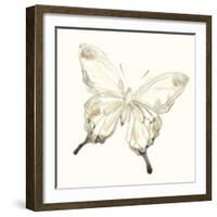 Sepia Butterfly Impressions IV-June Erica Vess-Framed Art Print
