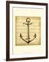 Sepia Captain's Anchor-Ethan Harper-Framed Art Print