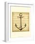 Sepia Captain's Anchor-Ethan Harper-Framed Art Print