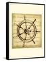 Sepia Captain's Wheel-Ethan Harper-Framed Stretched Canvas