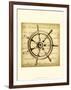 Sepia Captain's Wheel-Ethan Harper-Framed Art Print
